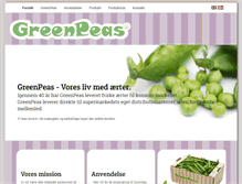 Tablet Screenshot of greenpeas.dk